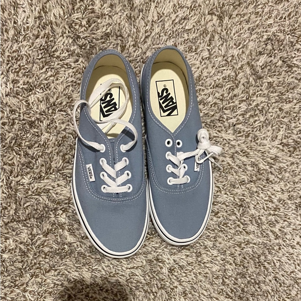 Vans Womens Classic Blue Lace-Up Sneakers